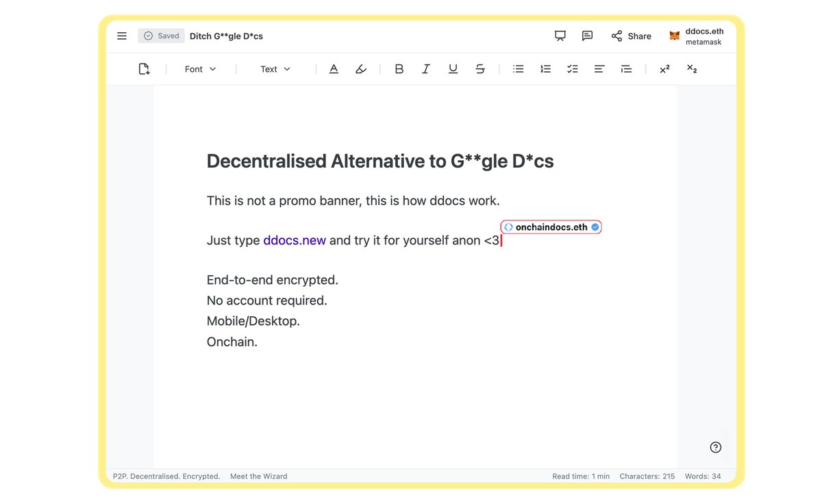 dDocs - Decentralized Alternative to Google Docs