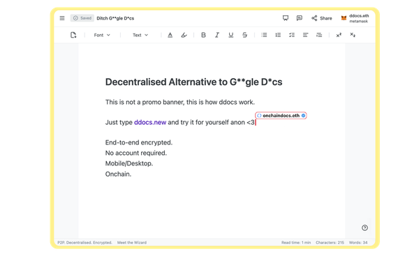 dDocs - Alternativa Descentralizada a Google Docs